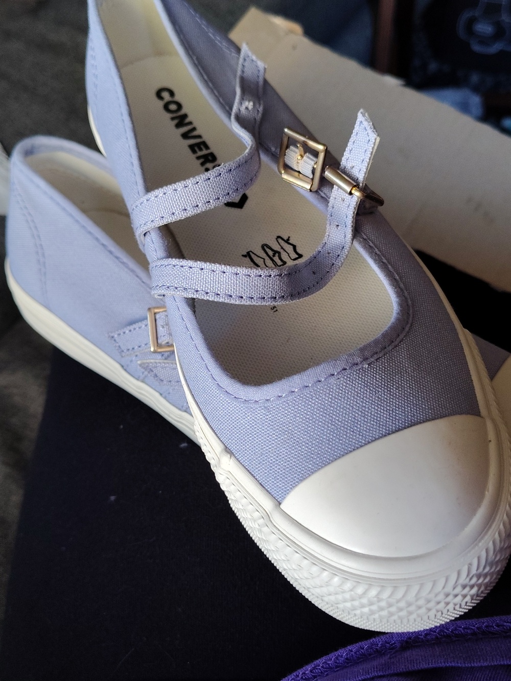 Converse Lilac Mary Jane Flats